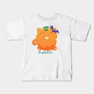 Pumpkitt the Happy Pumpkin Cat Kids T-Shirt